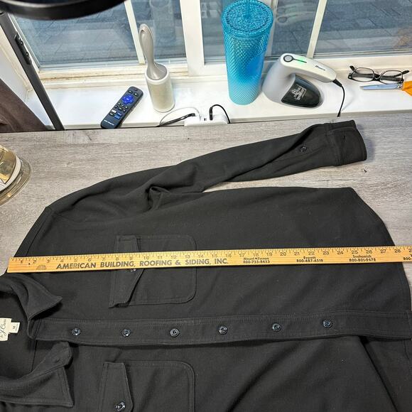 J. Crew Seaboard Soft-Knit Black Shirts with Camp Pockets Med BV899 - Picture 8 of 9